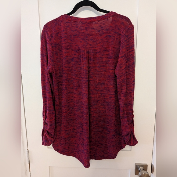 Liz Claiborne Red & Purple Knit Top - Picture 8 of 8